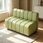 Preview: Muxing Gewerbesofa Gastro-Sofa Sitzbank, gepolsterte Restaurantbank für Café Bar Bistro Hotel Empfangsbereich, Hellgrün, 120 × 70 × 80 cm 【1076】