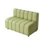 Preview: Muxing Gewerbesofa Gastro-Sofa Sitzbank, gepolsterte Restaurantbank für Café Bar Bistro Hotel Empfangsbereich, Hellgrün, 120 × 70 × 80 cm 【1076】