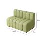 Preview: Muxing Gewerbesofa Gastro-Sofa Sitzbank, gepolsterte Restaurantbank für Café Bar Bistro Hotel Empfangsbereich, Hellgrün, 120 × 70 × 80 cm 【1076】