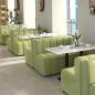 Preview: Muxing Gewerbesofa Gastro-Sofa Sitzbank, gepolsterte Restaurantbank für Café Bar Bistro Hotel Empfangsbereich, Hellgrün, 120 × 70 × 80 cm 【1076】