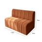 Preview: Muxing Sofa Sitzbank für Gastronomie, Gastro-Sofa Dinerbank Restaurantbank Polsterbank, Café Bar Bistro Hotel Möbel, Braun, 120 × 65 × 78 cm 【2508-16】