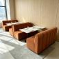 Preview: Muxing Sofa Sitzbank für Gastronomie, Gastro-Sofa Dinerbank Restaurantbank Polsterbank, Café Bar Bistro Hotel Möbel, Braun, 120 × 65 × 78 cm 【2508-16】