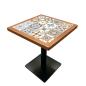 Preview: Muxing Gewerblicher Café-Tisch, quadratischer Restauranttisch, Bistrotisch Esstisch für Café, Bar, Bistro, Küche und Gastronomie 70 × 70 × 75 cm 【HUA-F70-】