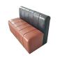 Preview: Muxing Gastro Sitzbank Dinerbank Sofa, Restaurantbank Polsterbank, Gastronomiemöbel Stuhl für Café Bar Bistro Hotel Schwarz-Braun 120 × 60 × 80 cm【Y-06PINSE】