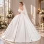Preview: Muxing Damen Brautkleid Prinzessin Off Shoulder Hochzeitskleid Bodenlang mit Reifrock