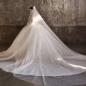 Preview: Muxing Damen Brautkleid Prinzessin Hochzeitskleid Bodenlang mit Glitzer Elegant ohne Schleier