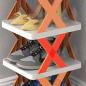 Preview: Muxing Einfach montierbares Schuhregal Blau, 9 Ebenen, 2er-Set