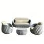 Preview: Muxing Gartenlounge Set 4-teilig mit 2 Einzelsesseln, Dreisitzer-Sofa und Couchtisch, Wasserabweisend, Ideal für Garten, Terrasse und Hof