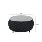 Preview: Muxing Gartenlounge Set 4-teilig mit 2 Einzelsesseln, Zweisitzer-Sofa und Couchtisch, Wasserabweisend, Ideal für Garten, Terrasse und Hof, Schwarz