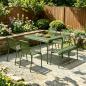 Preview: MuXing Gartenmöbel Tisch- und Stuhlset – Outdoor Eisenmöbel, geeignet für Gartenrestaurants, Cafés und andere Außenbereiche, grün【HYZL】