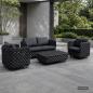 Preview: Muxing 4-teiliges Gartenmöbel-Set, Lounge-Set mit 2 Sesseln, 2-Sitzer-Sofa und Tisch, wetterbeständige Sitzgruppe für Garten und Balkon/TB627/