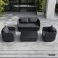 Preview: Muxing 4-teiliges Gartenmöbel-Set, Lounge-Set mit 2 Sesseln, 2-Sitzer-Sofa und Tisch, wetterbeständige Sitzgruppe für Garten und Balkon/TB627/