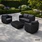 Preview: Muxing 4-teiliges Gartenmöbel-Set, Lounge-Set mit 2 Sesseln, 2-Sitzer-Sofa und Tisch, wetterbeständige Sitzgruppe für Garten und Balkon/TB627/