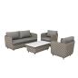 Preview: Muxing 4-teiliges Gartenmöbel-Set, Lounge-Set mit 2 Sesseln, 2-Sitzer-Sofa und Tisch, wetterbeständige Sitzgruppe für Garten und Balkon/TB627/