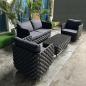 Preview: Muxing 4-teiliges Gartenmöbel-Set, Lounge-Set mit 2 Sesseln, 2-Sitzer-Sofa und Tisch, wetterbeständige Sitzgruppe für Garten und Balkon/TB627/