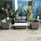 Preview: Muxing 4-teiliges Gartenmöbel-Set, Lounge-Set mit 2 Sesseln, 2-Sitzer-Sofa und Tisch, wetterbeständige Sitzgruppe für Garten und Balkon/TB627/