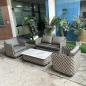 Preview: Muxing 4-teiliges Gartenmöbel-Set, Lounge-Set mit 2 Sesseln, 2-Sitzer-Sofa und Tisch, wetterbeständige Sitzgruppe für Garten und Balkon/TB627/
