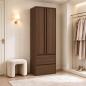 Preview: Muxing Badezimmerschrank Hochschrank mit Schubladen, schmaler Badschrank, Aufbewahrungsschrank, Stauraumschrank für Badutensilien 195*60*35cm【GSS】