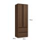 Preview: Muxing Badezimmerschrank Hochschrank mit Schubladen, schmaler Badschrank, Aufbewahrungsschrank, Stauraumschrank für Badutensilien 195*60*35cm【GSS】
