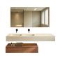 Preview: Muxing Badezimmermöbel-Set, wandhängendes Waschbecken-Set, modernes Badmöbel-Komplettset, Badezimmer-Set mit großem Waschplatz 190 × 55 cm【RW108 - 190 BKK】