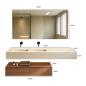 Preview: Muxing Badezimmermöbel-Set, wandhängendes Waschbecken-Set, modernes Badmöbel-Komplettset, Badezimmer-Set mit großem Waschplatz 190 × 55 cm【RW108 - 190 BKK】