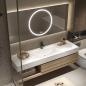Preview: Waschbecken aus Sinterstein mit Schrank und LED-Spiegel für das Badezimmer 【RW2032-K】