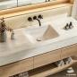 Preview: Muxing Wandhängendes Badmöbel-Set mit Sinterstein-Waschbecken, Waschtischunterschrank, Spiegelschrank, moderner Bad-Waschtisch 【RW9865JG BKK】