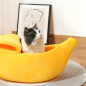 Preview: Muxing Katzenbett Hundebett Haustierbett Tierbett Kuschelbett Schlafplatz Katzenkissen Haustiermöbel für Katzen Welpen und kleine Hunde Gelb/XJGO/