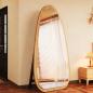 Preview: MuXing Ungewöhnlicher Ganzkörperspiegel – Standspiegel mit Ständer, geeignet für Schlafzimmer, Ankleidezimmer und Wohnzimmer, 70×150 cm 【JZ-0015mu】