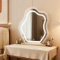 Preview: MuXing Wolkenform Schminkspiegel – mit LED-Beleuchtung, für Schlafzimmer, Wohnzimmer & Schminktisch, 52×80cm /JZ-352/