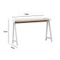 Preview: MuXing Vielseitiger Tisch – Schreibtisch, Computertisch, Bürotisch, Bartisch, Balkontisch – Modernes Design, 118×53×75 cm