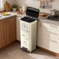 Preview: MuXing Mobiler Mülleimer mit 3 Ebenen, Großer Haushaltsmülleimer, Abfalltrennung, Hoher Kunststoffabfalleimer 43 × 29.5 × 82.5 cm
