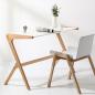 Preview: MuXing Einzigartig geformter Schreibtisch – Computertisch, Bürotisch, Arbeitstisch – Ideal für Home Office und Studium, Weiß 120×50×75 cm 【BDT-105B】
