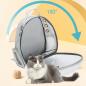Preview: MuXing Katzenrucksack, Atmungsaktiv, Tragbar, Großes Fassungsvolumen, Doppel-Schultergurte – Haustier Rucksack für Katzen