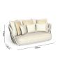 Preview: MuXing Geflochtenes Outdoor-Sofa 2er-Set – mit 1-Sitzer Sofa und 3-Sitzer Sofa, geeignet für Garten, Hof und Balkon, Blau