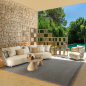 Preview: MuXing Geflochtenes Outdoor-Sofa 3er-Set mit 1-Sitzer, schrägem Ecksofa & 3-Sitzer Ecksofa, geeignet für Garten, Hof und Balkon, Beige