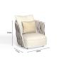 Preview: MuXing Geflochtenes Outdoor-Sofa 3er-Set mit 1-Sitzer, schrägem Ecksofa & 3-Sitzer Ecksofa, geeignet für Garten, Hof und Balkon, Beige
