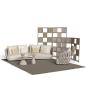 Preview: MuXing Geflochtenes Outdoor-Sofa 3er-Set mit 1-Sitzer, schrägem Ecksofa & 3-Sitzer Ecksofa, geeignet für Garten, Hof und Balkon, Beige