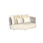 Preview: MuXing Geflochtenes Outdoor-Sofa 3er-Set mit 1-Sitzer, schrägem Ecksofa & 3-Sitzer Ecksofa, geeignet für Garten, Hof und Balkon, Beige