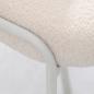 Preview: MuXing Schminkhocker , Schminkstuhl – Komfortabler Stuhl mit Rückenlehne für Schminktisch und Schlafzimmer Weiß 57×64.5×87.5 cm 【BD8652B】