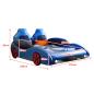 Preview: Muxing Auto LED Raser Jungen Kinder Bett Cool Bequem blau