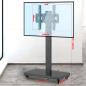 Preview: MuXing Mobiler TV-Standfuß höhenverstellbar, für 32–55 Zoll Fernseher, max. VESA 400×400 mm, max. Traglast 35 kg, schwarz 【ZJ7215】