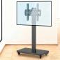 Preview: MuXing Mobiler TV-Standfuß höhenverstellbar, für 32–55 Zoll Fernseher, max. VESA 400×400 mm, max. Traglast 35 kg, schwarz 【ZJ7215】