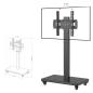 Preview: MuXing Mobiler TV-Standfuß höhenverstellbar, für 32–55 Zoll Fernseher, max. VESA 400×400 mm, max. Traglast 35 kg, schwarz 【ZJ7215】