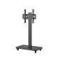 Preview: MuXing Mobiler TV-Standfuß höhenverstellbar, für 32–55 Zoll Fernseher, max. VESA 400×400 mm, max. Traglast 35 kg, schwarz 【ZJ7215】