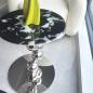 Preview: MuXing SModerner Beistelltisch mit Marmorplatte & Edelstahlfuß, runder Couchtisch für Wohnzimmer & Balkon Schwarz 45 × 50 cm 【CJBGL662】