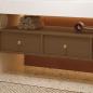Preview: MuXing Elegantes Badezimmer-Set – Weißes Keramik-Waschbecken mit braunem Schrank, LED-Antibeschlagspiegel & 3 geräumige Schubladen 120×55 cm 【C805】
