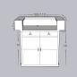 Preview: MuXing Reception Desk, Bar Counter, Rounded Corner Design, Vertical Stripe Pattern, Salon, Hotel, Store Front Desk【Baise】