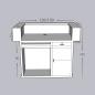 Preview: MuXing Reception Desk, Bar Counter, Rounded Corner Design, Vertical Stripe Pattern, Salon, Hotel, Store Front Desk【Baise】