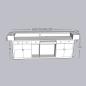 Preview: MuXing Reception Desk, Bar Counter, Rounded Corner Design, Vertical Stripe Pattern, Salon, Hotel, Store Front Desk【Baise】